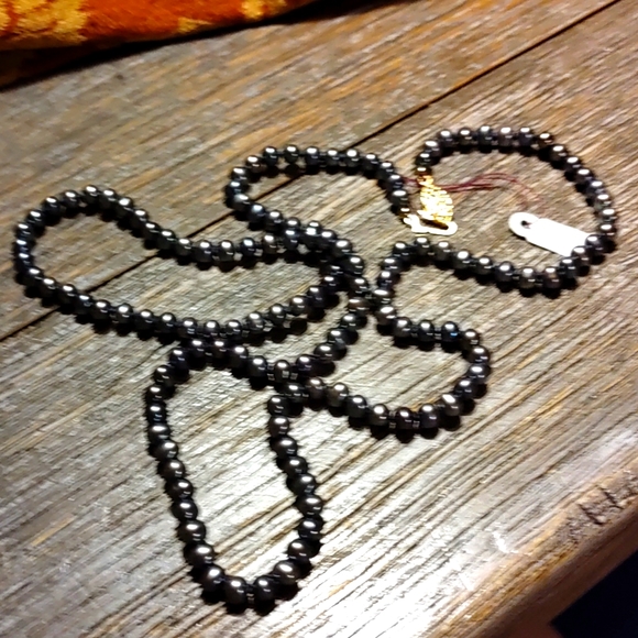 New Peacock Blue pearl Necklace - Picture 5 of 6